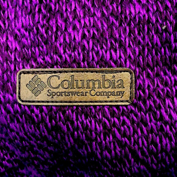 COLUMBIA Womens Raspberry Knit Full Zip Fleece Lined Zip Pockets Hoodie Large - Picture 14 of 15